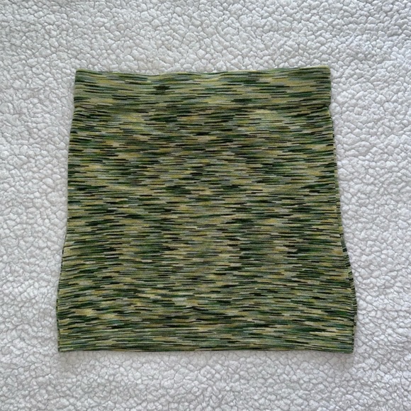 Y2K VTG tube top tie front green Ann Taylor LOFT petites 90s 2000s strapless MP - Picture 4 of 8